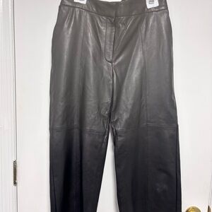White House Black Market Faux Leather Cropped Pants